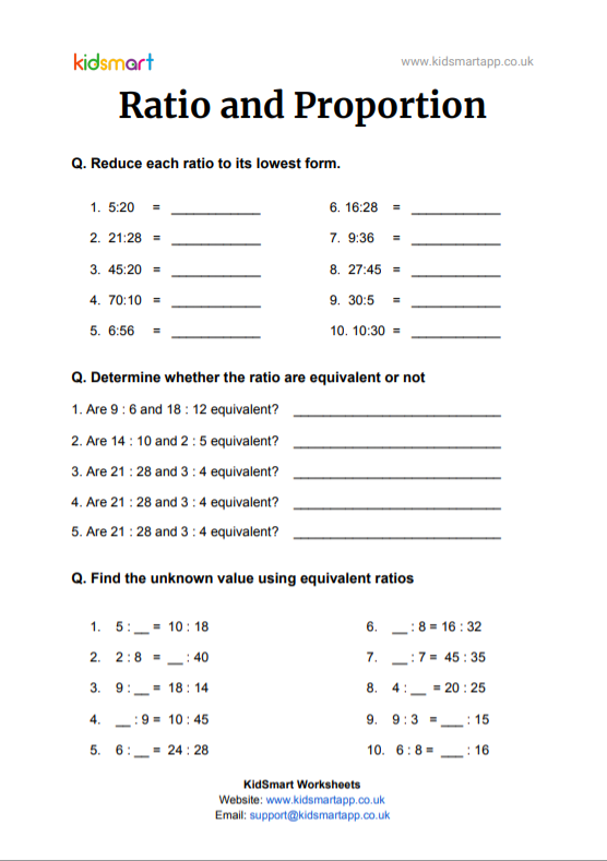 Ratios Rates And Proportions Worksheet