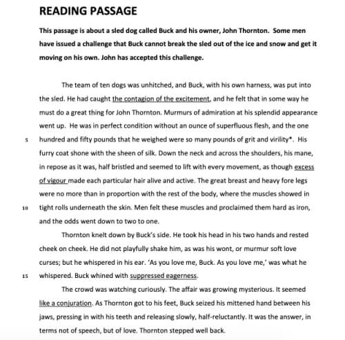 11 plus past paper extract 2