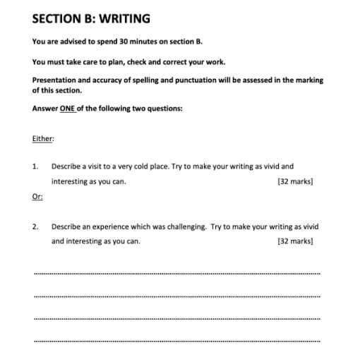 11 plus past paper extract 3