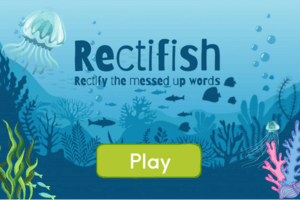 Rectifish word game for spelling and spelling rules