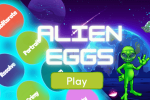 Alien eggs word game for vocabulary building