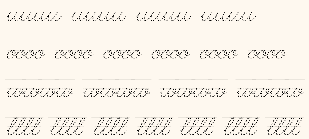 cursive practice